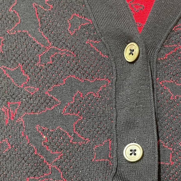 Paul Smith Black Navy/Red Cardigan (Size S) - Picture 5 of 6